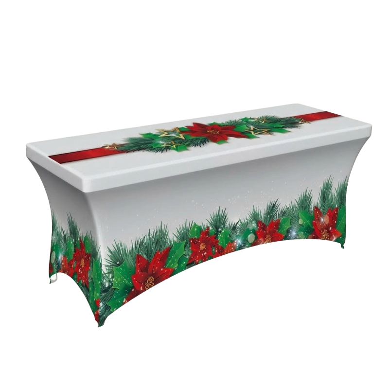 Buffettafel stretch rok "Kerstster Elegance" 180x80