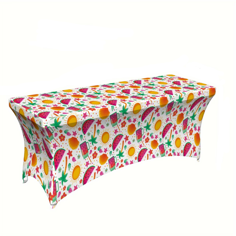 Buffettafel stretch rok "Summer Vibes" 180x80