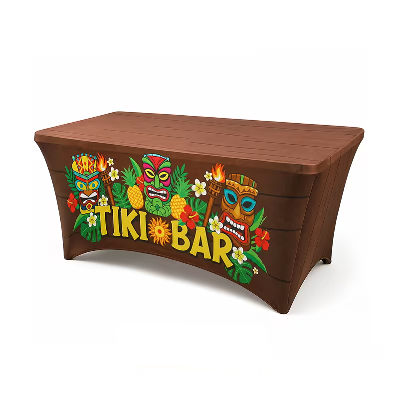 Buffettafel stretch rok "Tiki Bar" 180x80