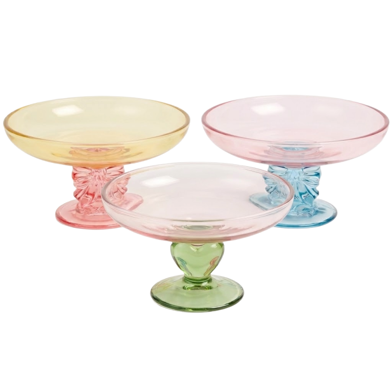 Glazen plateau "gekleurd" Ø23,5 CM