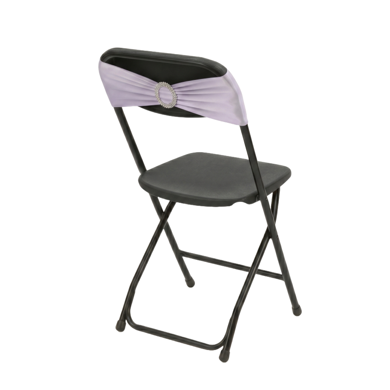 Klapstoel zwart + strik Wit