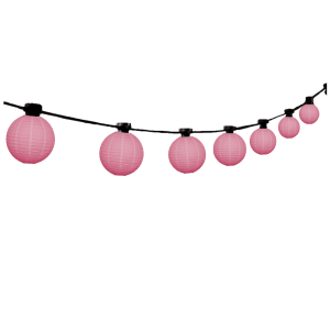 Licht Snoer LED met lampionnen "Roze" 10 M